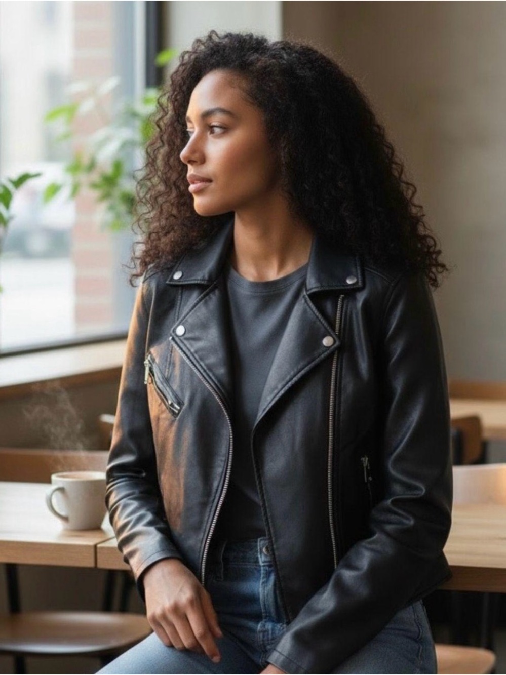 NWOT Bagatelle Collection Faux Leather Moto Jacket Black Women’s Size XL